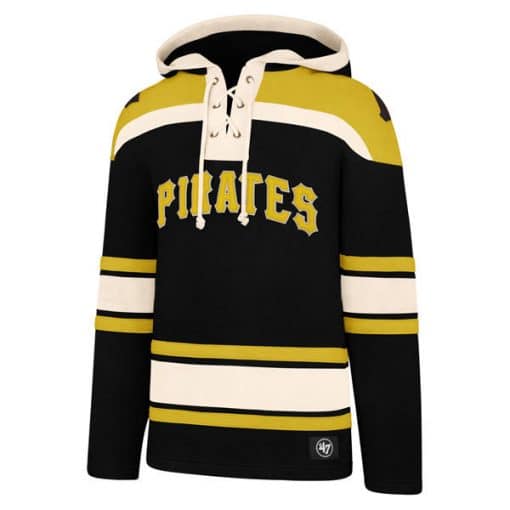 Pittsburgh Pirates Men's 47 Brand Black Pullover Jersey Hoodie