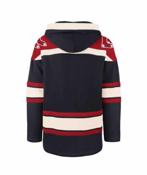 Boston Red Sox Men's 47 Brand Navy Pullover Jersey Hoodie - Image 2