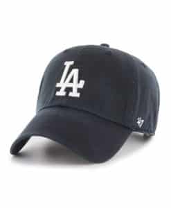 Los Angeles Dodgers 47 Brand White Logo Black Clean Up Adjustable Hat