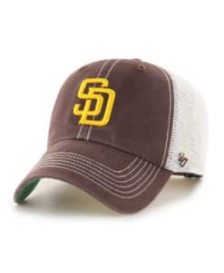 San Diego Padres 47 Brand Vintage Brown Trawler White Mesh Snapback Hat