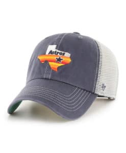 Houston Astros 47 Brand Cooperstown Vintage Navy Trawler Clean Up Mesh Snapback Hat