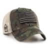 Operation Hat Trick 47 Brand Camo Sandalwood USA Flag Mesh Snapback Hat