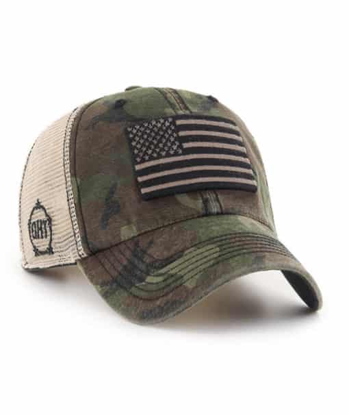 Operation Hat Trick 47 Brand Camo Sandalwood USA Flag Mesh Snapback Hat ...