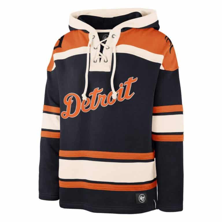 Detroit Tigers Men's 47 Brand Navy Pullover Jersey Hoodie Detroit