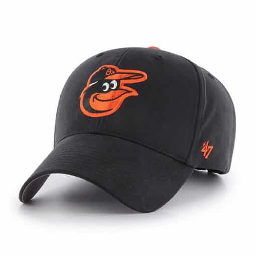 Baltimore Orioles KIDS 47 Brand Black Orange MVP Adjustable Hat