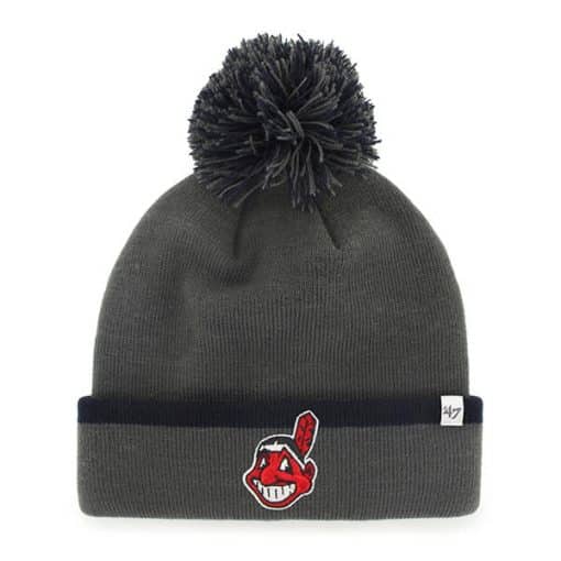 Cleveland Indians 47 Brand Charcoal Baraka Cuff Knit Hat