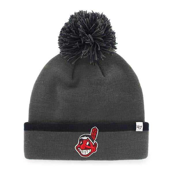 Cleveland Indians 47 Brand Charcoal Baraka Cuff Knit Hat - Detroit Game ...