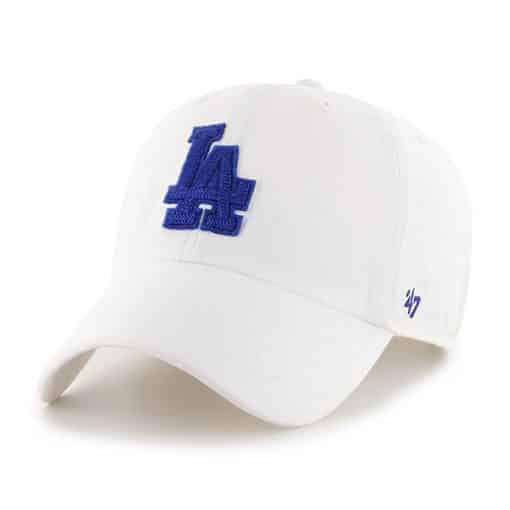 Los Angeles Dodgers 47 Brand White Chainlink Clean Up Adjustable Hat