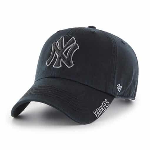 New York Yankees 47 Brand Black Huddle Clean Up Adjustable Hat