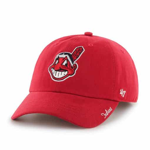 Cleveland Indians Women's 47 Brand Red Miata Clean Up Adjustable Hat