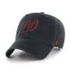 Washington Nationals 47 Brand Black Red Clean Up Adjustable Hat