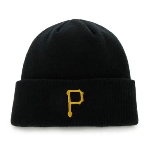 Pittsburgh Pirates 47 Brand Black Raised Cuff Knit Hat