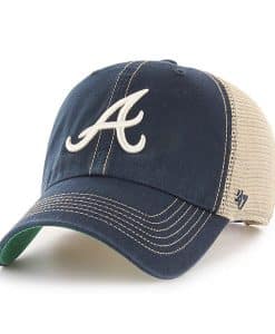 Atlanta Braves 47 Brand Trawler Navy Clean Up Mesh Adjustable Hat