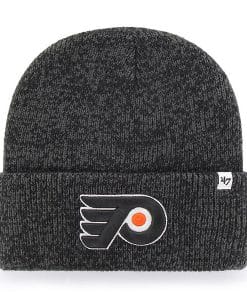 Philadelphia Flyers 47 Brand Gray Black Brain Freeze Cuff Knit Hat