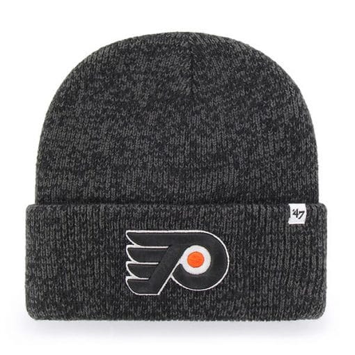 Philadelphia Flyers 47 Brand Gray Black Brain Freeze Cuff Knit Hat