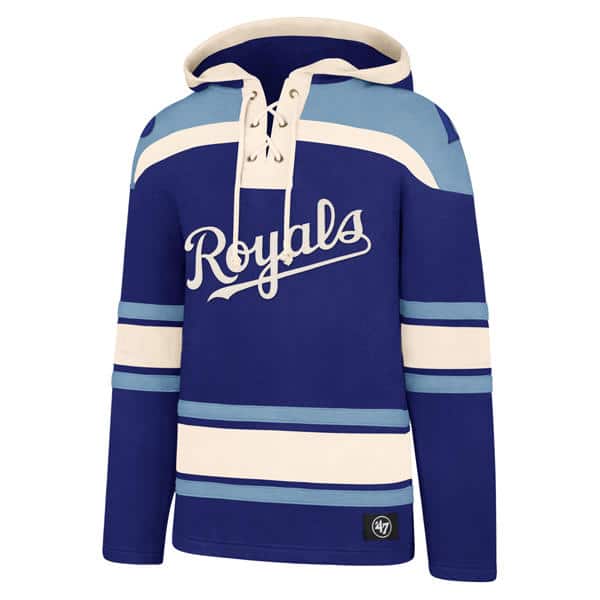 Kansas City Royals Men's 47 Brand Blue Pullover Jersey Hoodie - Small