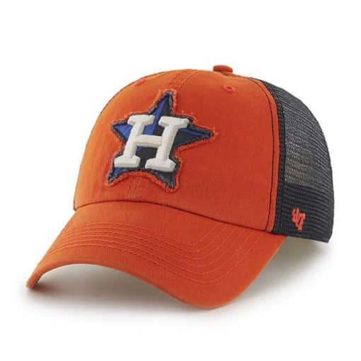 Houston Astros 47 Brand Orange Taylor Closer Mesh Stretch Fit Hat