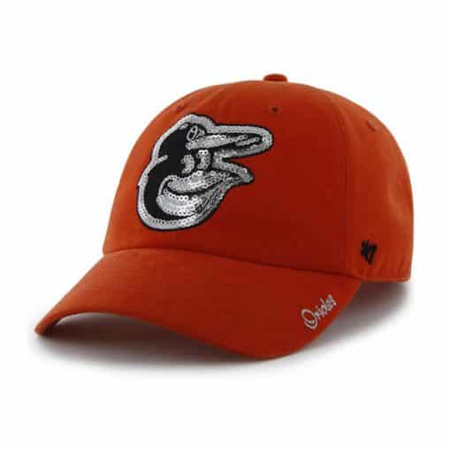 Baltimore Orioles Women's 47 Brand Sparkle Orange Clean Up Hat