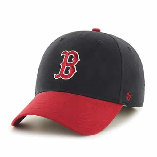 Boston Red Sox KIDS Boys 47 Brand Navy Red MVP Adjustable Hat
