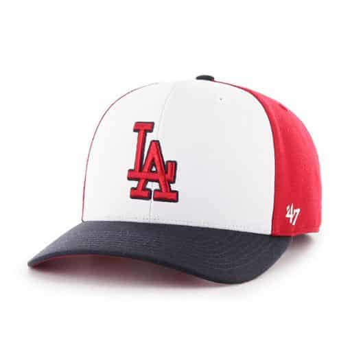 Los Angeles Dodgers 47 Brand Red White Navy MVP Adjustable Hat