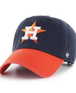 Houston Astros 47 Brand Navy Orange Clean Up Adjustable Hat