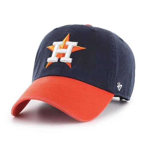 Houston Astros 47 Brand Navy Orange Clean Up Adjustable Hat