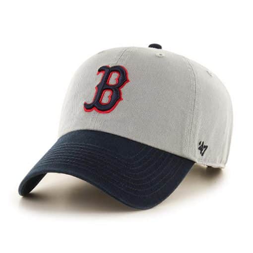 Boston Red Sox 47 Brand Gray Navy Clean Up Adjustable Hat