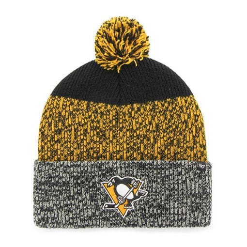 Pittsburgh Penguins 47 Brand Black Static Cuff Knit Hat