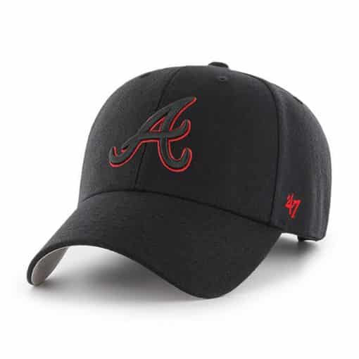 Atlanta Braves 47 Brand Black MVP Adjustable Hat