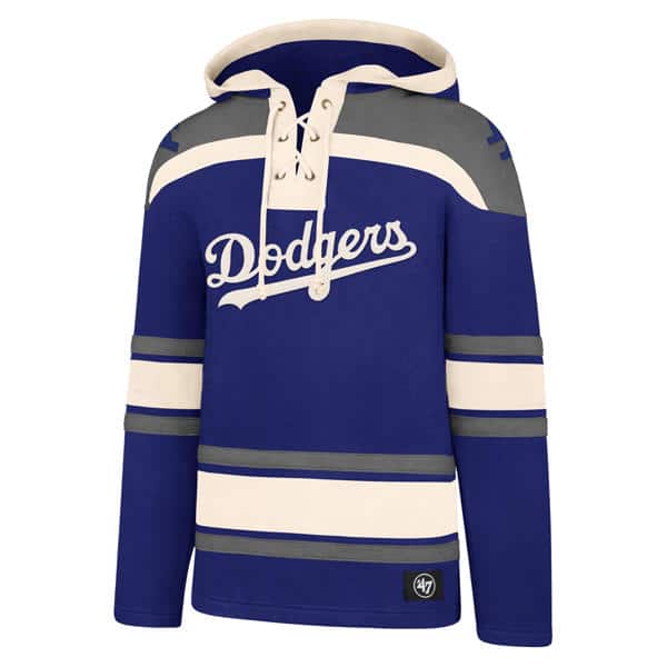 Los Angeles Dodgers Men's 47 Brand Blue Pullover Jersey Hoodie - Detroit Game Gear