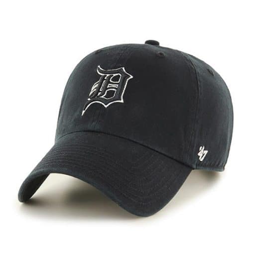 Detroit Tigers 47 Brand Black White Clean Up Adjustable Hat