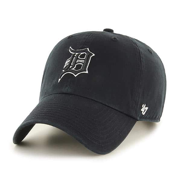 Detroit Tigers 47 Brand Black White Clean Up Adjustable Hat - Detroit ...