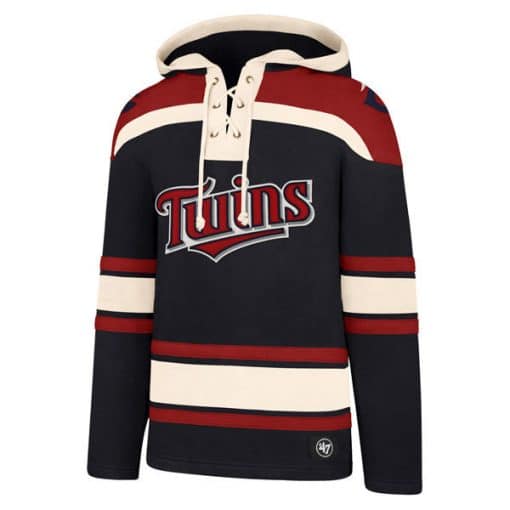 Minnesota Twins Men's 47 Brand Navy Pullover Jersey Hoodie