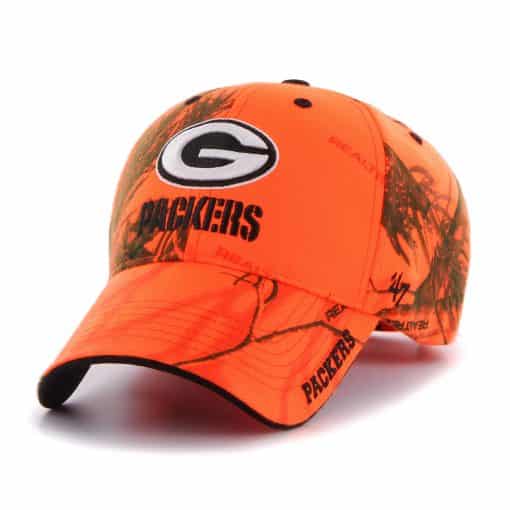 Green Bay Packers 47 Brand Blaze Orange Realtree Frost Adjustable Hat