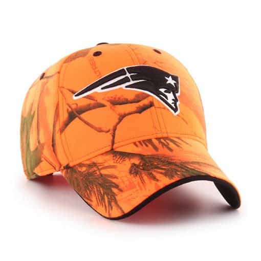 New England Patriots 47 Brand Blaze Orange Realtree Frost Adjustable Hat
