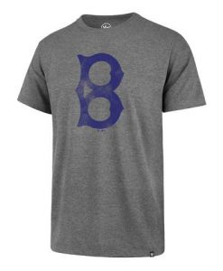 Brooklyn Dodgers Men's 47 Brand Gray Vintage T-Shirt Tee