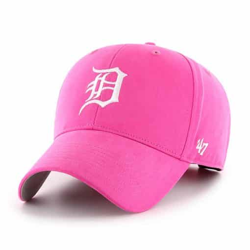 Detroit Tigers KIDS Girls 47 Brand Bright Pink MVP Adjustable Hat