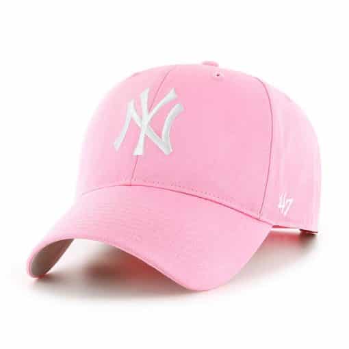 New York Yankees YOUTH 47 Brand Pink Rose MVP Adjustable Hat
