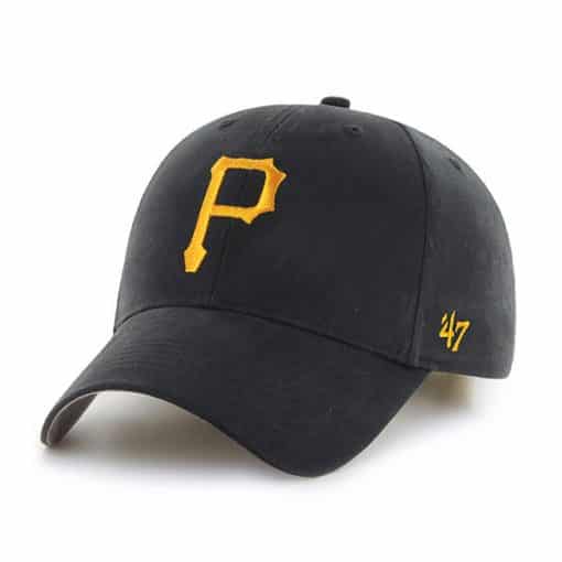 Pittsburgh Pirates KIDS 47 Brand Black MVP Adjustable Hat