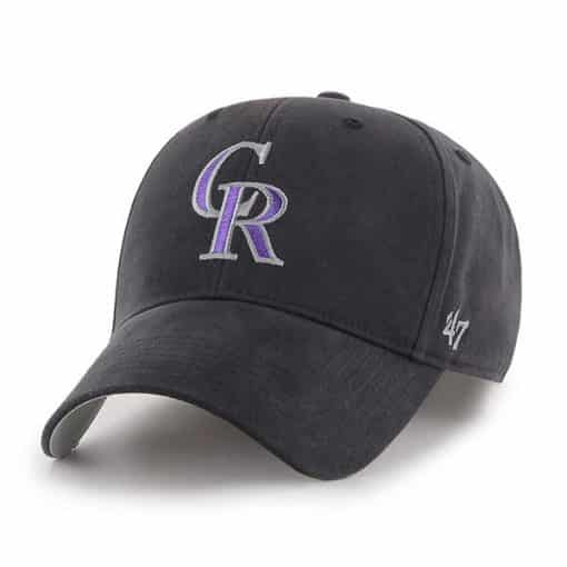 Colorado Rockies KIDS 47 Brand Black MVP Adjustable Hat