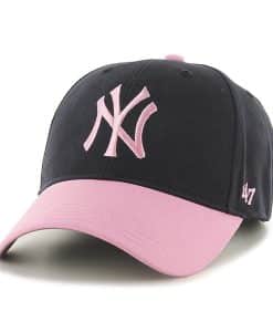 New York Yankees INFANT 47 Brand Baby Girls Navy Pink Stretch Fit Hat