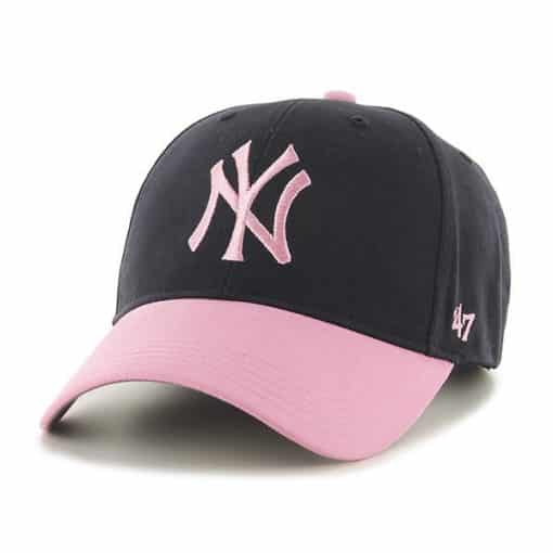 New York Yankees INFANT 47 Brand Baby Girls Navy Pink Stretch Fit Hat