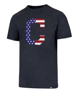 Cleveland Indians Men’s 47 Brand Red White & Blue Club T-Shirt Tee