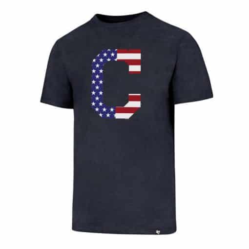 Cleveland Indians Men’s 47 Brand Red White & Blue Club T-Shirt Tee