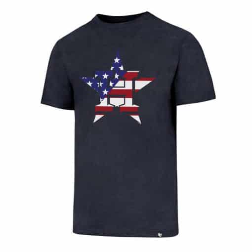 Houston Astros Men’s 47 Brand Red White & Blue Club T-Shirt Tee