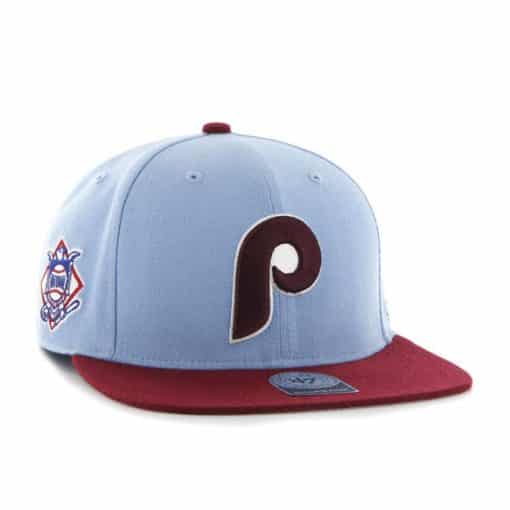 Philadelphia Phillies 47 Brand Columbia Blue Sure Shot Adjustable Hat