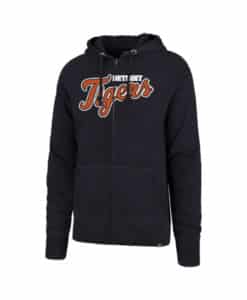 Detroit Tigers Men's 47 Brand Navy Ovation Full Zip Hoodie