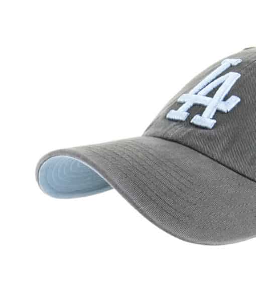 Los Angeles Dodgers 47 Brand Pastel Blue Charcoal Clean Up Adjustable Hat - Image 2