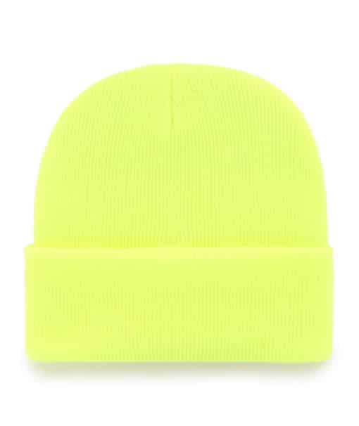New York Yankees 47 Brand Neon Yellow Cuff Knit Hat - Image 2
