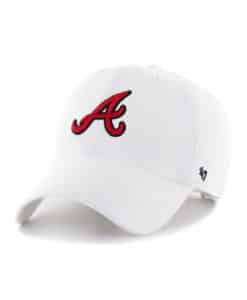 Atlanta Braves 47 Brand Red White Clean Up Adjustable Hat
